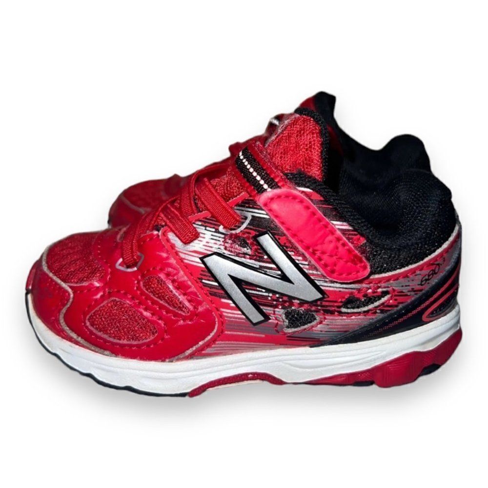 New Balance 680v3 Red/Black/Silver Toddler 6